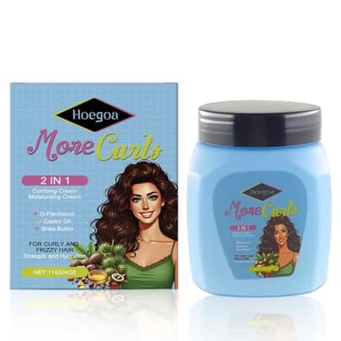 Boucles Après-Shampooing/Crème Coiffante, Creme Cheveux Bouclés, pour les cheveux, Soins intensifs, Hydratant, Donnant de la brillance, Aucun rinçage nécessaire, pour tous les types de cheveux