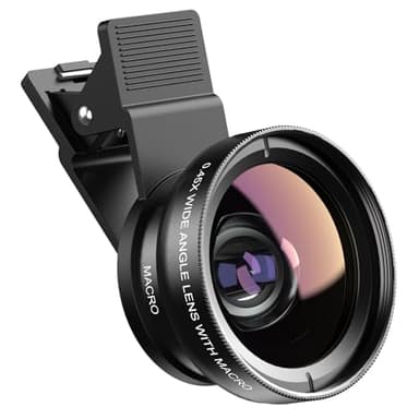 APEXEL Objectif 2 en 1 pour Appareil Photo de téléphone - Objectif Macro 12,5X pour iPhone 0,45X - Objectif Grand Angle 140° - Objectif de téléphone pour iPhone 14Pro, Samsung Galaxy S10