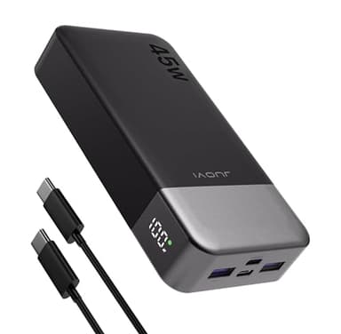 JUOVI J2621 Batterie Externe 45W 20000mAh Power Bank, Chargeur Externe Portable Charge Rapide PD 3.0 QC 4.0 USB-C in & Out Compatible avec iPhone 16 15 14 13 12 Tablette Macbook Samsung S24 S23 S22