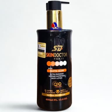 SD Skin Doctor Paris Gluta Glow Intense Whitening Body Lotion 400ml Lait de Corps Éclaircissant SPF30 Avec Glutathion et Niacinamide