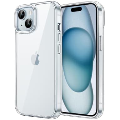 JETech Coque pour iPhone 15 6,1 Pouces, Anti-Jaunissement Étui de Protection Antichoc, Housse Anti-Rayures Dos Transparente (Transparente)