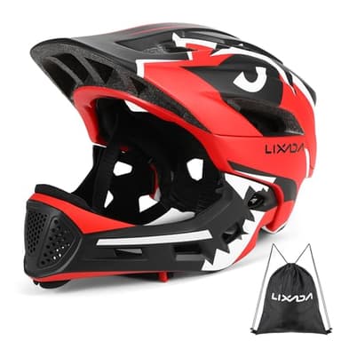 LIXADA Casques de Vélo Enfants Casque Intégral Détachable Casque de Sécurité Sportive pour Vélo Skateboarding Roller Skating roulettes (Rouge)
