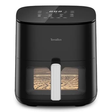 TERRAILLON - Air Fryer COOK&FRY XL 7L - Friteuse sans huile-Friteuse à air - 2300W -Double Résistance pour une cuisson homogène- Sans PFAS - 8 programmes - 80°C à 200°C - Ecran LED tactile