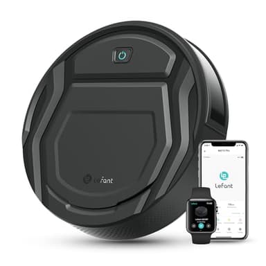 Lefant Aspirateur Robot, Robot Aspirateur Mince Silencieux Connecté avec WiFi/Bluetooth/Alexa/App, 6 Modes de Nettoyage, Auto-Charge, 120min d'Autonomie, Idéal pour Poils d'animaux Sols Durs, M210P