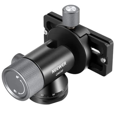 NEEWER Tête de trépied pour Caméra,360° Pan/90° Tilt,Monopode en métal à Profil Bas,Adaptateur Montage à rotule,Fixation Rapide et Verrouillage,Pince et Base Arca QR,Filetage 3/8",Charge Max 4kg,GM39