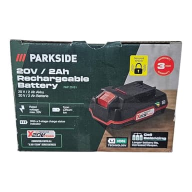 Parkside - Batterie 2 Ah 20 V Compatible avec Tous Les appareils de la série Parkside X 20 V Team
