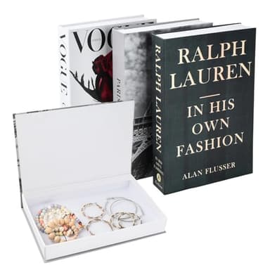 3 PCS Faux Livres Décoratifs, Boîte à Faux Livres Magnétiques, Faux Livres de Décoration Maison, Faux Livres Déco avec Rangement Caché, Faux Livre Decoration d'interieur pour Étagère Table Basse (A)