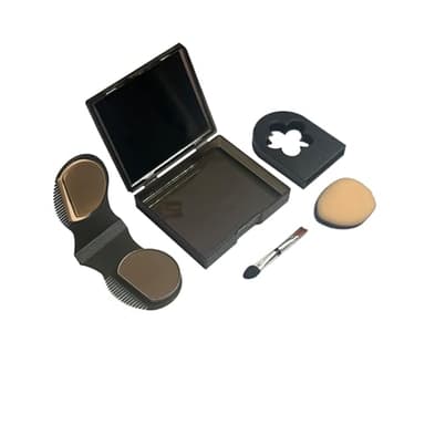 HAIOLORPRO Retouche Racines Cheveux Marron Moyen, Poudre Cheveux Waterproof, Poudre Racine Femme et Homme Blanc Gris, Longue Tenue et Naturelle-2g/0.07oz