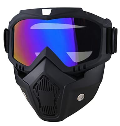 BROYEUR Masque de Paintball Anti-buée, Masque Tactique intégral pour Ski, Amovible, réglable, Protection du Visage pour Moto (coloré)