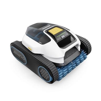 SPINO E1 Robot Piscine Fond et Parois, Ligne d'eau, Autonomie de 210 Min, 21950 LPH Max, 5 Modes Aspirateur Piscine sans Fil, Navigation Trajet SmartArc, Contrôle par App, Idéal pour Piscines 150㎡