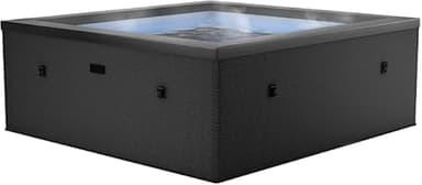 NETSPA Spa – Celestia – Semi-Rigide, carré, 6 Places – SP-CLS6-CB – Construction Portable en Mousse, Chauffage intégré et Couverture économe en énergie – Volume 1100 l – Ø 180 x H 70.