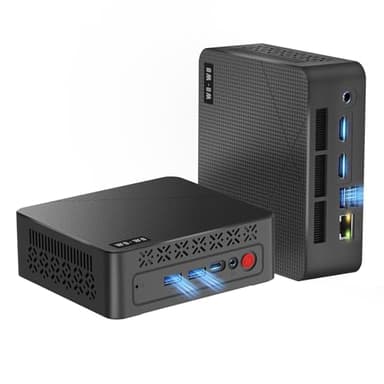 wo-we P6 AMD Ryzen 5 3550H Mini PC,16GB DDR4 RAM & 512GB SSD (Beat N150/N100/N95, 4C/8T, BIS zu 3.7Ghz) Mini Computers, Dual HDMI 2.0, 4K Triple Display, Wi-Fi5/BT 5.0