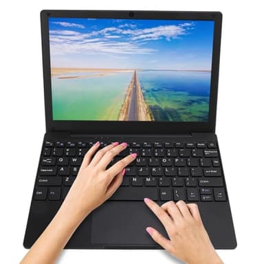 Luocute Ordinateur Portable 10,1 Pouces, Processeur Quad Core, écran IPS 1280 X 800 pour Système 12.0, Mini Design Ultra Fin et Léger, avec Ports USB de Chargement de Type (Prise UE 2 Go + 64 Go)