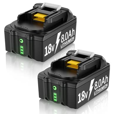 BATTOOL 2X Batteries de Rechange 18 V 8,0 Ah/8000 mAh pour Makita 18 V BL1860B BL1850B BL1860 BL1830 BL1815 BL1860B BL1835 BL1845 BL1850 199 4205. 3 LXT-400 avec Batterie LED