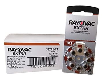 Rayovac Extra Advanced Lot de 80 Piles pour appareils auditifs sans Mercure Taille 312