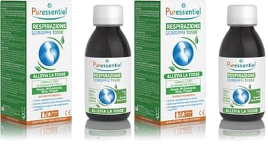 Puressentiel - Respiratoire - Sirop Toux aux Plantes, Huiles Essentielles, Miel, et Propolis - Soulage la toux - Actifs 100 pourcent d'origine naturelle - 125 ml (Lot de 2)