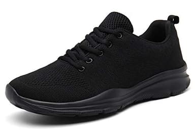 DAFENP Chaussures de Course Running Sport Compétition Trail entraînement Homme Femme Basket Sneakers Outdoor Running Sports Fitness Gym Shoes XZ765-M-allblack-37EU