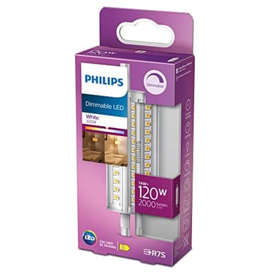 Philips ampoule LED Crayon R7S 120W Blanc Neutre Compatible Variateur, Verre