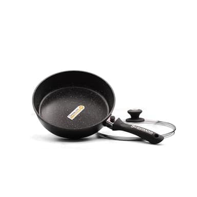 Schumann Professionnel - Sauteuse 28cm - Compatible Tous feux dont Induction - Fonte d'Aluminium Sans PFOA - Manche Amovible en Silicone - Couvercles Inclus