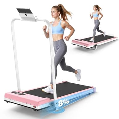 HomeFitnessCode Tapis de Course Pliable 2 en 1,10 km/h - Tapis de Marche, Moteur 2.5 HP- Walking Pad Électrique, Surface Large 43 cm, Télécommande, Écran LCD, Capacité 130 kg (Noir)