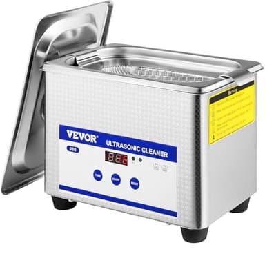VEVOR Machine de Nettoyage à Ultrasons 0,8 L, Professionel ,Écran Affichage LED 220 V, Nettoyeur Acier Inoxydable pour le Nettoyage des Bijoux Pièces de Monnaie Lunettes