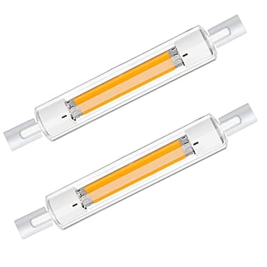 Ampoule R7S LED 118mm Dimmable,LED COB Ampoules Blanc Chaud 3000K,3000LM Pas de Scintillement,118mm 30W Ampoule Équivalent Ampoule Halogène J118 300W,Éclairage à Faisceau 360 °,AC 220-240V,Lot de 2