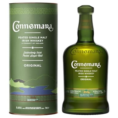 Connemara Original Peated Single Malt Whiskey avec étui, Whisky Irlandais 40% - 700 ml