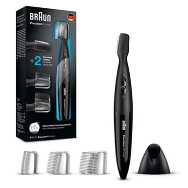 Braun Precision Trimmer Tondeuse Électrique Homme Barbe de Précision, Noir, Les deux sabots de coupe confèrent une coupe flexible et précise, PT5010