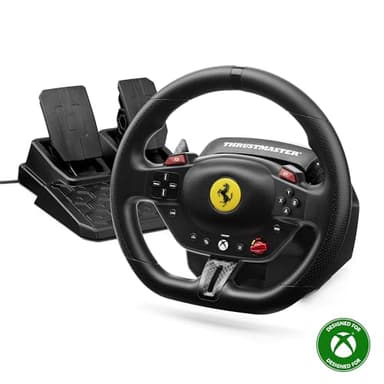 Thrustmaster T98 Ferrari 296 GTS – Volant de Course pour Xbox Series X|S, Xbox One et PC – Réplique Officielle Ferrari – Technologie Bungee Cord – Sélecteur Manettino – Inclus Pédalier Magnétique T2PM