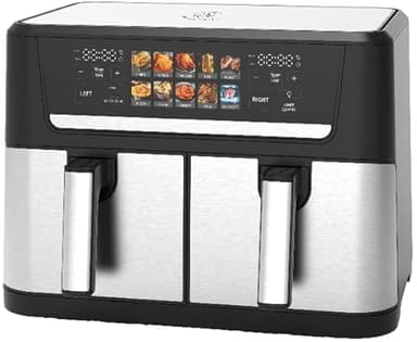 Royal Swiss Air Fryer Cecofry&Grill Duoheat 10000. Friteuse à Air sans Huile 12L, Grill et Plancha, Résistance Double, 2800W, Cuisson Rapide, Moins de Graisse, Résultats Consistants