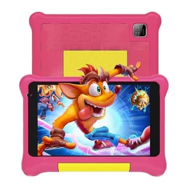 Yicty Tablette pour Enfants 7 Pouces Android avec contrôle Parental et éducation des Enfant, Bluetooth, WiFi, Double caméra, GMS, Coque Antichoc, Application pour Enfants préinstallée (Rose)