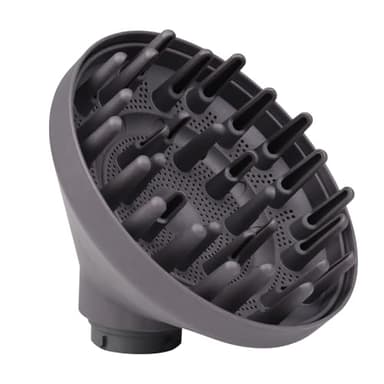 Laymi Diffuseur pour Dyson Airwrap à longues dents pour Dyson Air Wrap sèche-cheveux Accessoire pour cheveux bouclés ondulés et bouclés Gris foncé Noir