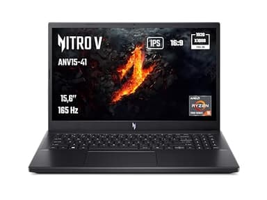 acer Nitro V 15 ANV15-41-R4FN, Ordinateur Portable Gaming 15.6'' Full HD IPS LCD 165Hz, (AMD Ryzen 5 7535HS, NVIDIA GeForce RTX 4050, RAM 16 Go, SSD 512 Go, Windows 11 Home) Clavier AZERTY, Noir