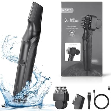 AOGOE Tondeuse Corps Homme, Type C Rechargeable Tondeuse Intime Homme, Étanche Précision Tondeuse Homme Partie Intime, Rasoir Corps Tondeuse Partie Intime Homme pour Aisselles, Aines, Poils Intimes