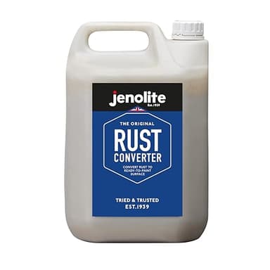 JENOLITE Convertisseur de Rouille Liquide | 5 Litres | Traitement Antirouille pour Métal | Convertisseur de rouille et apprêt | Idéal pour Voitures et autres Surfaces Métalliques