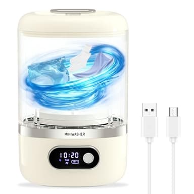 Mini machine à laver portable, machine à laver portable de 1 litre pour lingerie - un appareil compact adapté aux vêtements délicats, chaussettes, serviettes, etc.