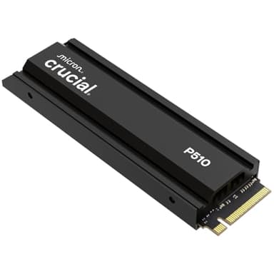 Crucial P510 SSD 1To PCIe 5.0 x4 Gen5 NVMe M.2 SSD Interne avec Dissipateur, Lecture jusqu'à 11000 Mo/s, écriture jusqu'à 9500 MB/s, Ordinateur de Bureau et PS5, Disque Dur - CT1000P510SSD5-01