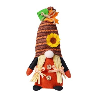 Xanorrg Naim en Peluche Doll Thanksgiving Decoration Figure Naine À La Main