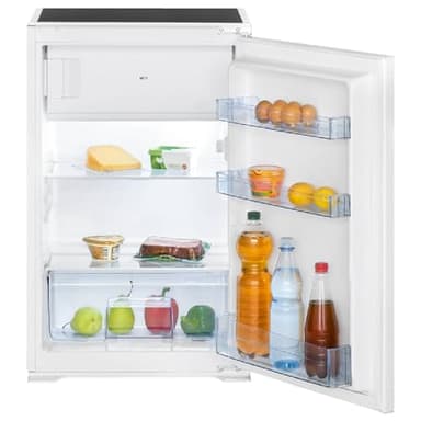Bomann, Réfrigérateur et Congélateur Encastrable 118L Blanc KSE7810 - Réfrigérateur 104L, Congélateur 14L, Éclairage LED, Dégivrage Automatique, Contrôle Température, Idéal pour Petits Espaces