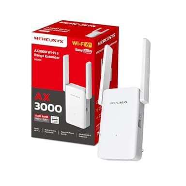 MERCUSYS ME80X TP-Link Répéteur WiFi 6, Amplificateur WiFi AX3000 Mbps, Port Ethernet Gigabit, Couvre jusqu'à 150 m², Repeteur WiFi Puissant, Compatible avec Les Box Internet
