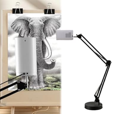 KEhtu Projecteur De Peinture, Traceur De Copie, Liaison WiFi + Liaison par Câble De Données, Prend en Charge Les Téléphones Mobiles, Disques U, Tablettes, Adapté pour A3, A4, 8K, Gâteau