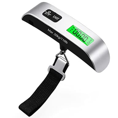 Blendura Pèse Bagages Numérique Portable, Balance Pèse Valise de Voyage Avec Fonction Tare, Capacité Max 50 kg/110lb pour Voyage