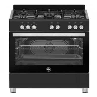 SE965ENE/24 Cuisinière à gaz avec four électrique 90 x 60 cm Noir, Classe énergétique A