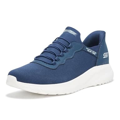 Skechers Homme Bobs Squad Chaos Daily Hype Basket, Bleu Marine, 43 EU