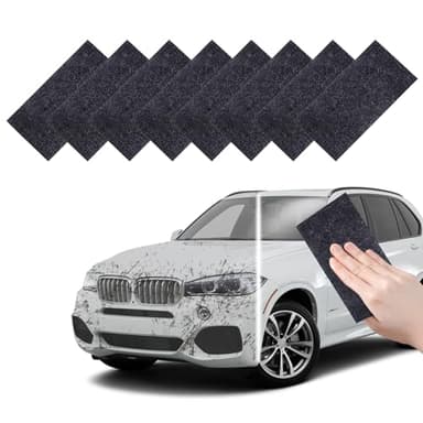 KLVGTIFS 8 Pièces Nano Sparkle Cloth, Multifonction Nano Magic Cloth, Efface Rayures Chiffon Voiture, Tissu Réparation de Rayures Légeres, Réparation Surface Réparation Propre Outil