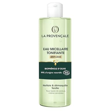 La Provençale - Micellaire Anti-Age Visage/Yeux Certifié Bio Huile d'Olive Bio AOC Provence Fabriqué en France pour Tous Types de Peaux 400 ml D3636601