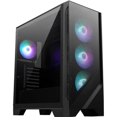 MSI MAG Forge 321R Airflow Boîtier PC Moyen Tour - ATX, Compatible avec Les GPU RTX 40, Ventilateurs ARGB, filtres à poussière magnétiques, Verre trempé, Hub de contrôle ARGB, USB Type-C 3.2 Gen 2x2