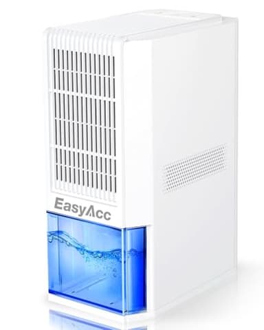 1300ML/Jour, EasyAcc Déshumidificateur a Air 2000ml, – 85W Déshumidificateur Silencieux Électrique à Faible avec Arrêt Automatique,Protection Contre le Dégivrage, Idéale Salle de Bain, Chambre