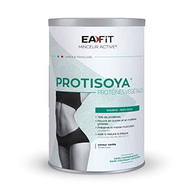 EAFIT PROTISOYA 320g - Vanille - Protéine végétale - Vegan - SOJA - Préserve la masse musculaire - Boisson Minceur Protéinée - Marque française