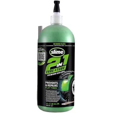 Slime 10194-51 Produit Anti-crevaison Premium 2-en-1 pour Pneu et Chambre à air, Prévention et Réparation, Convient à tous les Pneus et Chambres à air Hors-route, Non toxique, Écologique, 910ml (32oz)